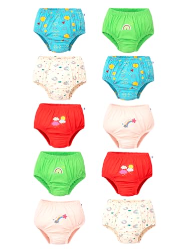 Image of superbottoms Basic Brief for Kids | Unisex, 100% Pure Cotton Innerwear | Breathable & Soft Kids Underwear | Baby Brief I Pack of 10