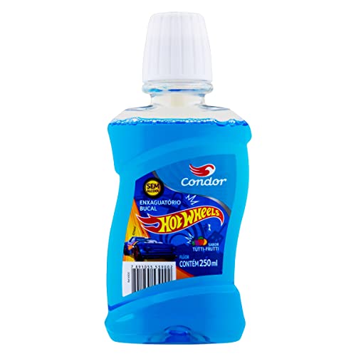 Condor Exaguatório Bucal Infantil Hot Wheels Sabor Tutti-Frutti 250Ml