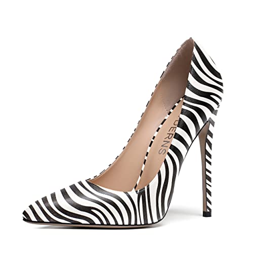 WAYDERNS Women's Evening Pointed Toe Matte Slip On Dress Stiletto High Heel Pumps Shoes 4.7 Inch