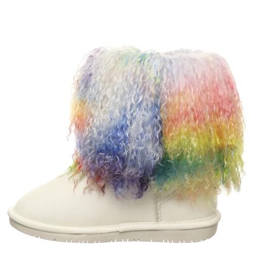BEARPAW Boo Youth Rainbow Size 5 | Youth's Boot Classic Suede | Youth Slip On Boot | Comfortable Winter Boot2