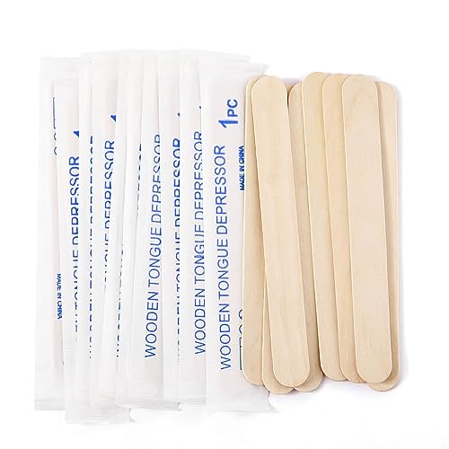 JMU Tongue Depressors Sterile 500 Count, 6" Tongue Depressors Wood Bulk