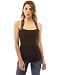 PattyBoutik Women’s Crochet Inset Ruched Detail Tank Top (Black M)