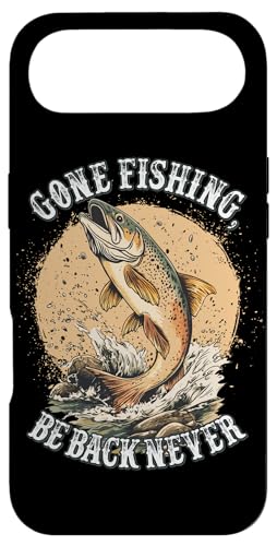 Gone Fishing, Be Back Never Fly Fishing Angler �X�}�z�P�[�X iPhone Air �p