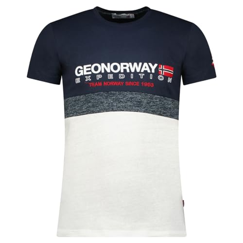 Geographical Norway Jdouble Men Camisetas, Marine, L para Hombre