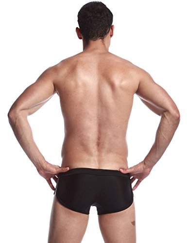 SEOBEAN Mens Low Rise Sexy Swimwear Boxer Brief Trunks 22203