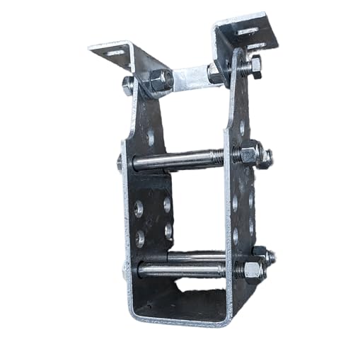 EZ Loader Boat Trailer Short 9"" Support Bracket with Top Hat Bunk Bracket Assembly 250-021786-10, 250-022387-10, Silver, 411-1001