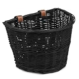 ProSource Wicker Bike Basket Front Cargo for Women and Men, Fits Most Bicycles, Beach...