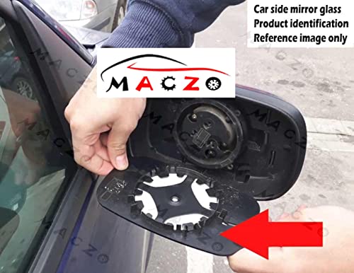 MACZO - orvm Left (Passenger) Side Rear View Mirror Glass for Hyundai Verna Fluidic 2011-2017 Model