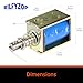 Rilfyzop Industrial Grade Open Frame Actuator Linear Miniature Push-Pull Rectangular Electromagnet, JF-0837B-12VDC,10mm,0.4 inches,15N