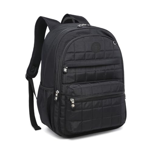 Mochila Escolar Feminina Kika Costa Notebook Juvenil Trabalho (Preto)