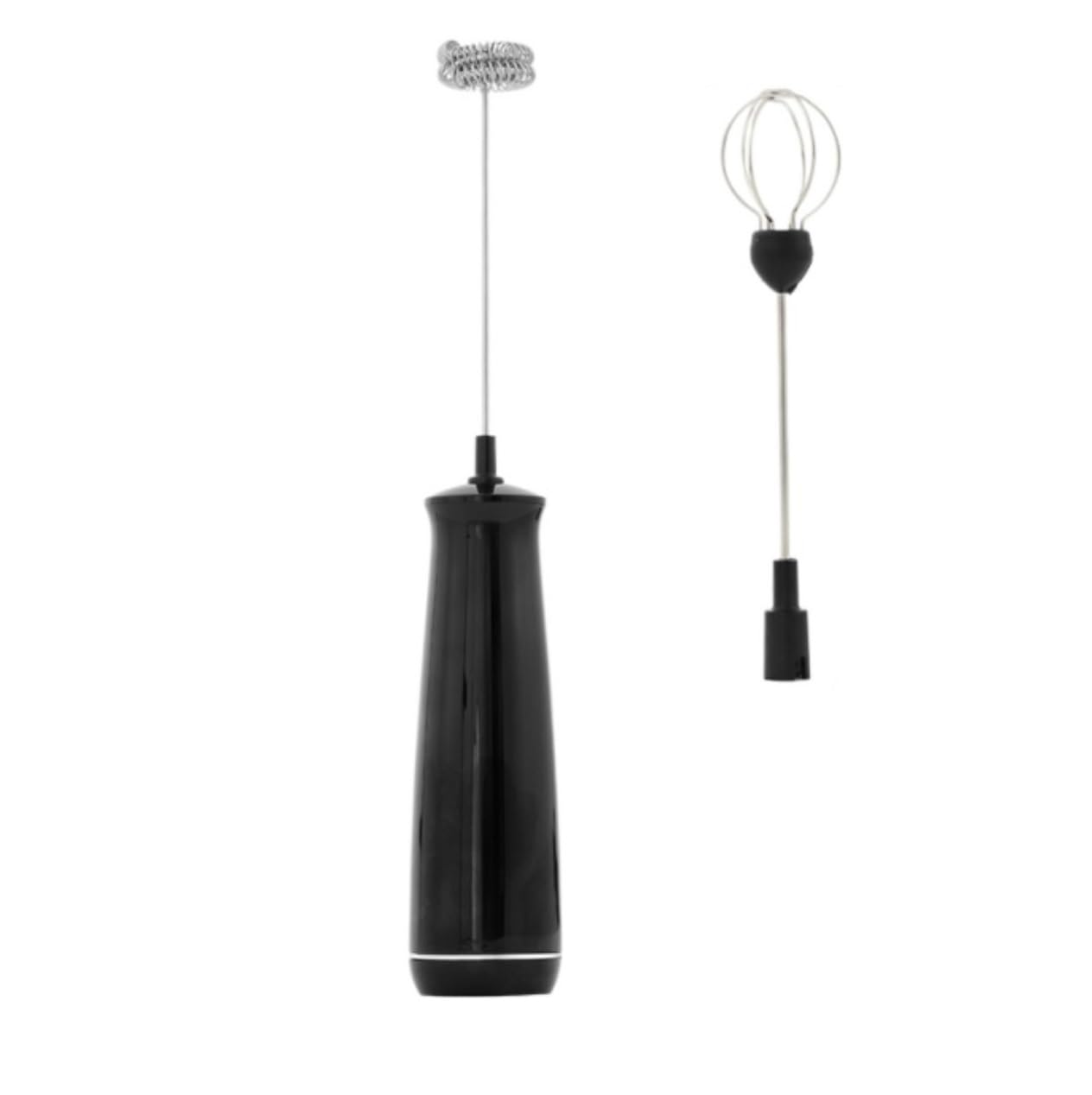 Montalatte Frullino Montalatte Montalatte Elettrico Montalatte in Acciaio Inossidabile A Doppia Molla Montalatte per caffè USB Monta Latte per Cappuccini(Black)