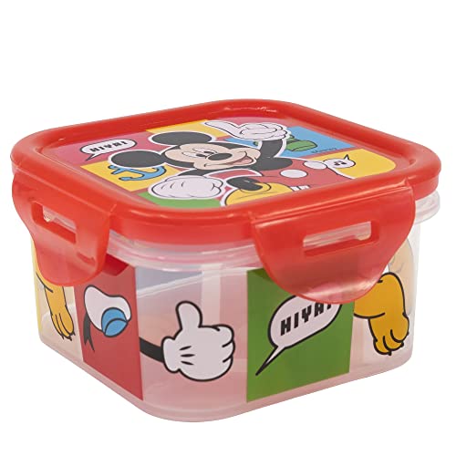 Stor Mickey Mouse Frischhaltedose aus Kunststoff, quadratisch, 290 ml