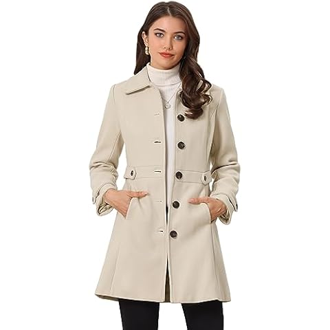 Allegra K Women's Winter Classic Overcoat Cover