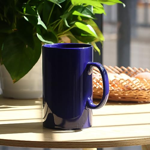 Smilatte 28 OZ/800ml Extra Large Ceramic Coffee Mug, Tall Giant Mug Jumbo Super Big Porcelain Tea Cup with Handle for Men, Blue - Image 5