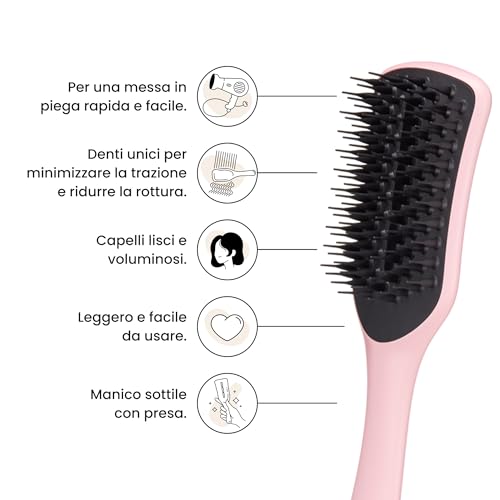 Tangle Teezer Easy Dry & Go Vented Hairbrush - Spazzola Ventilata Capelli Fini E Medi Per Asciugatura Veloce - Senza Danni, Per Capelli Voluminosi, Morbidi E Lucenti - Rosa - 4