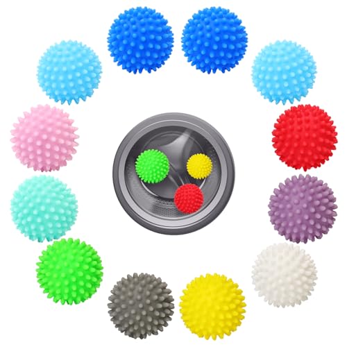 XingFuDM Lot de 12 boules de séchage pour doudoune - Boule de lavage pour sèche-linge - Balles de lavage pour machine...