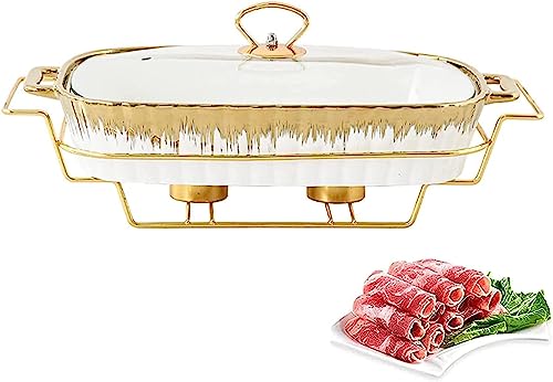Ensemble de buffet à réchaud en céramique pour éviter les plats froids sur votre table L
