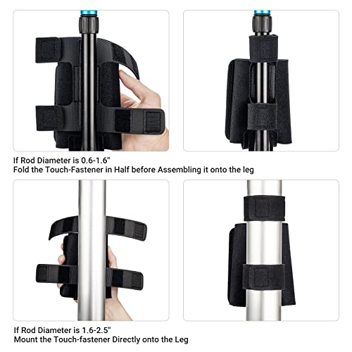Image of JJC RGB Video Light+Equipment Mounting Strap for Power Bank on Tripod