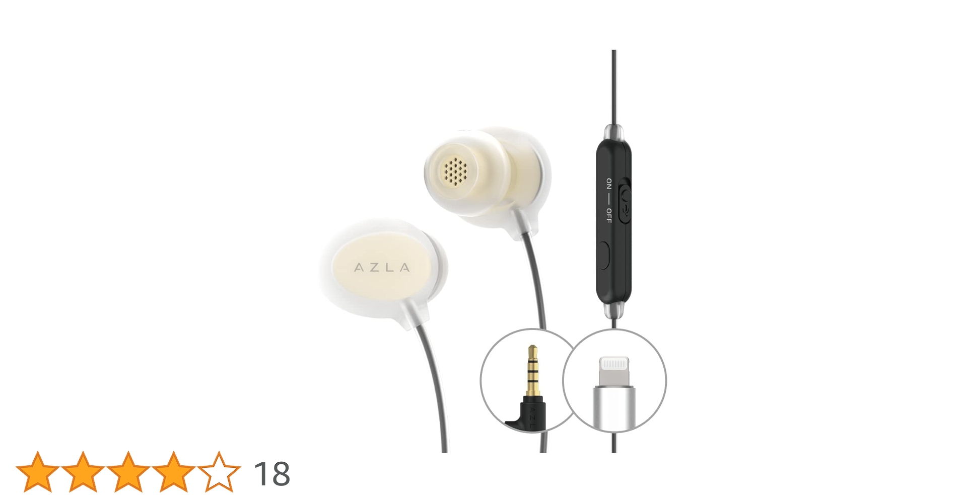 AZLA ASE-500 White UC 有線イヤホン Amazon.co.jp: AZLA ASE-500 ASMR Lightning Silver [Sonion製