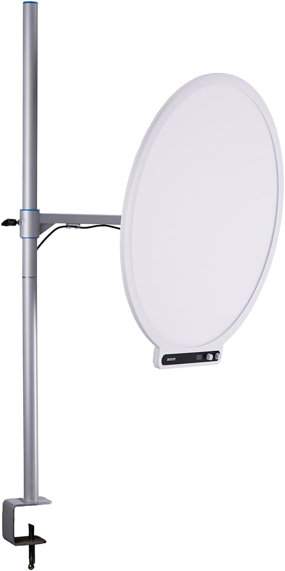 amaran Verge Max 22" 60W Bi-Color Circular LED Light Panel, White - Includes Desk Clamp Stand with a 360deg Swing Mounting Arm and 180deg Pan Tilt Control