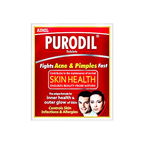 AIMIL Purodil Blood Purifying Formula for Healthy Skin| Clear Complexion Ayurvedic Tablets| 30 Tablets