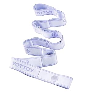 YOTTOY Yoga Strap and Resistance Bands-Exercise Elastic Bands for Working Out Women with 10 Loops-Perfect for Stretching and Physical Therapy