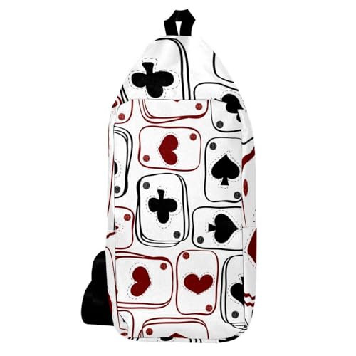 Sac à dos à bandoulière aux finitions soignées motif cartes