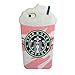 Pink Frappuccinos Starbucks Coffee Case for Apple iPhone 5/5s/SE 3D Cartoon Cute Lovely Fresh Luxury Designer Fun Unique Creative Protective Shockproof Kids Teens Girls Women Daughter