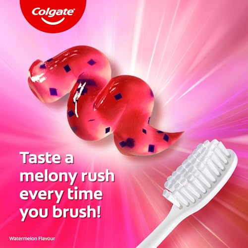 Image of Colgate MaxFresh Watermelon Blast Gel Toothpaste, with Cooling Crystals, Watermelon Flavour, and Ultrafreeze Technology for Intense Freshness, 100g