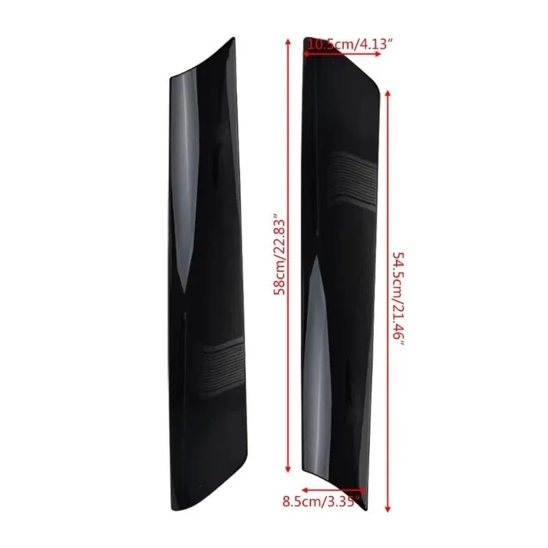 Moldura De Pilar De Parabrisas Moldura de Pilar A Uso Apto para Ventana Delantera Izquierda y Derecha del Lado Conductor, para Mini Cooper R50 R52 R53, Color Negro, 51137128157(Right)