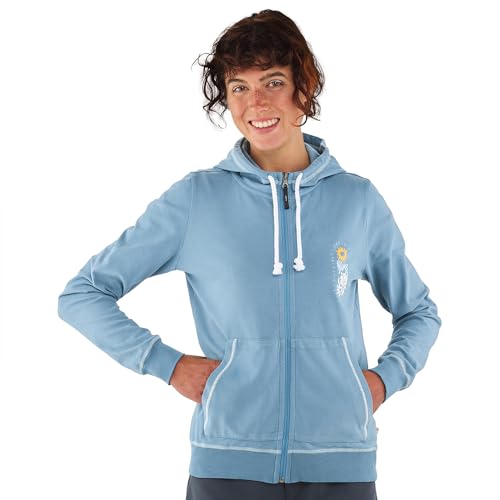 EDELRID Femme Bege Zip Hoodie veste à capuche idéale pour le chill après l'escalade en falaise