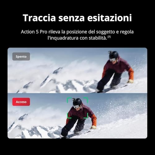 Dji Osmo Action 5 Pro Combo Essenziale, Fotocamera Impermeabile Con Sensore 1/1.3",Macchina Fotografica Subacquea, Video 4K/120Fps, Tracciamento Del Soggetto, Stabilizzazione, 2 Touchscreen Oled - 4