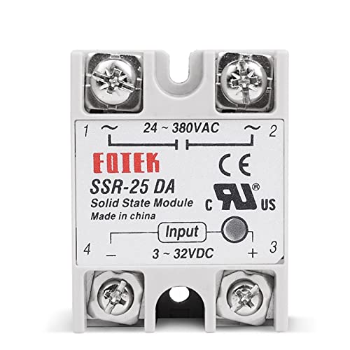 Relais Statique SSR-25DA 25A 24-380V AC module de commande 5-24VDC - 2