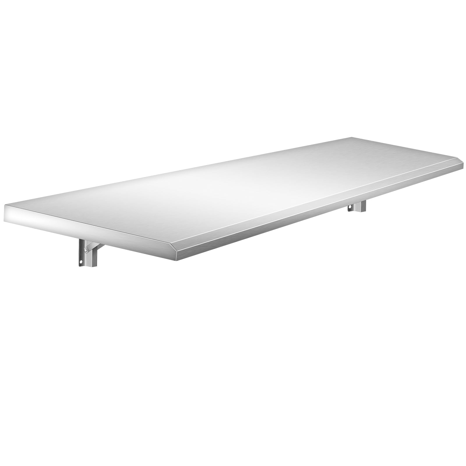 KODOM Concession Shelf 72L x 12W Inch, Stainless Steel Drop Down Folding Serving Food Shelf Stand Serving for Concession Windows