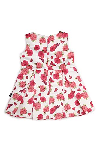 Image of Allen Solly Baby-Girl's Polyester Fit and Flare Knee-Length Dress