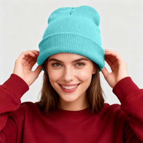 Image of ZOORON Beanie for Men Women Warm Winter Hat Unisex Soft Knit Cuffed Beanie | Skull Cap, Secure fit, Suits Daily Wear, Windproof, Essential Gear for Winter Jogging & Outdoor Sports