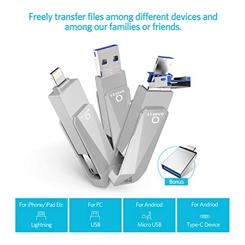 USB Flash Drive Photo Stick for iPhone, USB 3.0 Photostick Memory Stick, Thumb External Storage Backup iPhone USB Stick for Android OTG Type-C 32GB - Thumbnail 2