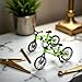1/18 Scale Mini Diecast Mountain Bike, Finger Bicycle Model, Desktop Decor Art Craft (Green)