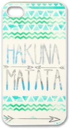 Generic KGEND Hakuna Matata Aztec Tribal Pattern Snap-On Case for iPhone 4/4s - Non-Retail Packaging - Multi