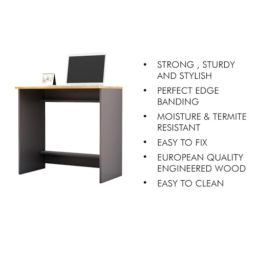 Image of Bniture Wooden Study Table for Home | Engineered Wood Laptop Study Table | Multi Purpose Office Desk for Laptop, Computer, Writing | Table for Study, Workstation Home & Office, Slate Grey & Giant Wood