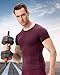LWISMIL Athletic Compression Shirts for Men Short Sleeve Athletic Shirts Men's Sports Compression Tops Base Layer Undershirt Wine Red