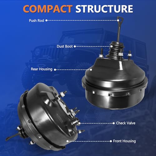 Image of MAXFAVOR Power Brake Booster Vacuum 54-74818 Fit for Chevy 1999-2002 Silverado /Suburban 1500 HD 2500 3500& Tahoe 2000-2002, for GMC 2001-2002 Sierra 1500 HD /2500 /3500&Yukon XL 1500 2500 2000-2002