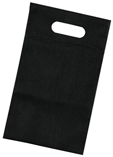 TRUSCO(トラスコ) 不織布小判抜き手提げバッグ S 10枚入 ブラック(入数:10枚) THKB-S-BK