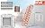 INTSUPERMAI Attic Loft Ladder Stairs Loft Wall Folding Ladder Attic Stairs Pull Down from Wall with Scissor Structure Wall Mounted Type for Home Refit 10ft Height (Orange)