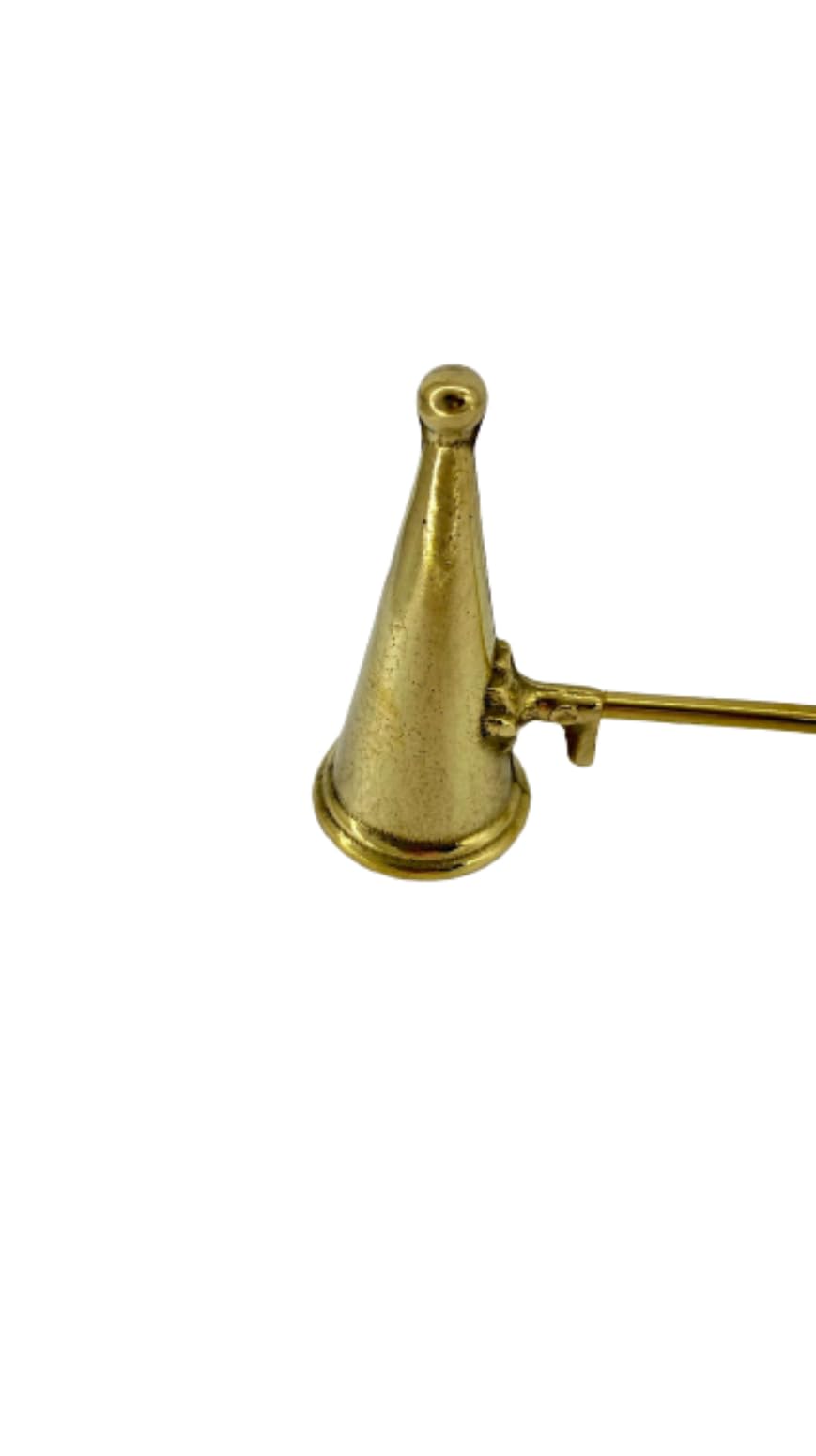 Spegnicandela in ottone lucido spegni candela fiamma spegnimoccolo moccolo artigianato Made in Italy