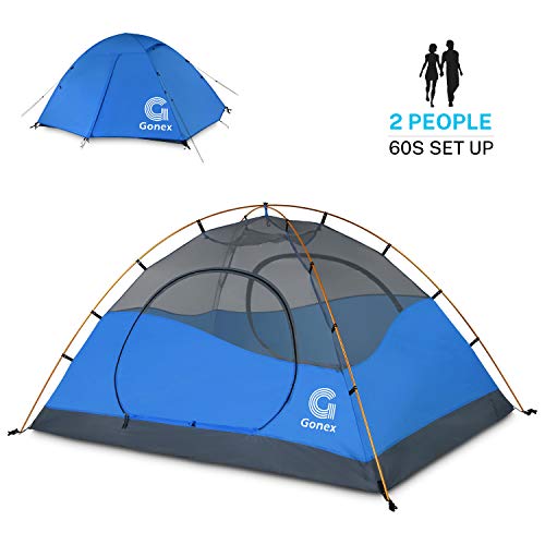 Gonex Camping Tent 1 to 4 Person, Waterproof Windproof Dome Backpacking Tent