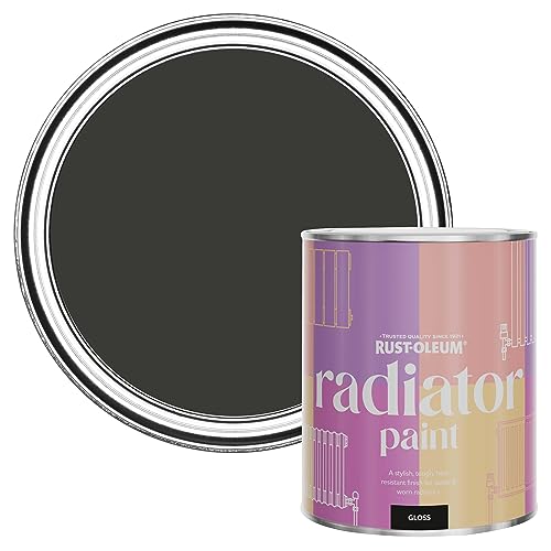 Rust-Oleum Black Heat Resistant Radiator Paint in Gloss Finish - Dark Magic 750ml