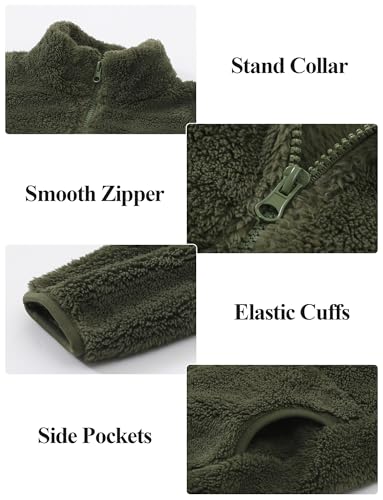 Happy Cherry Girls Boys Fleece Jacket Full Zip Warm Coat with Pockets4