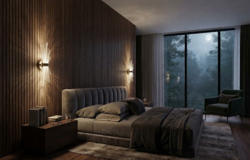 Image of Modern Wall Light for Living Room| Decorative Wall Sconce with Spiral Wire Design| Ambient Up & Down Lighting for Bedroom| Hallway| Home & Hotel Decor