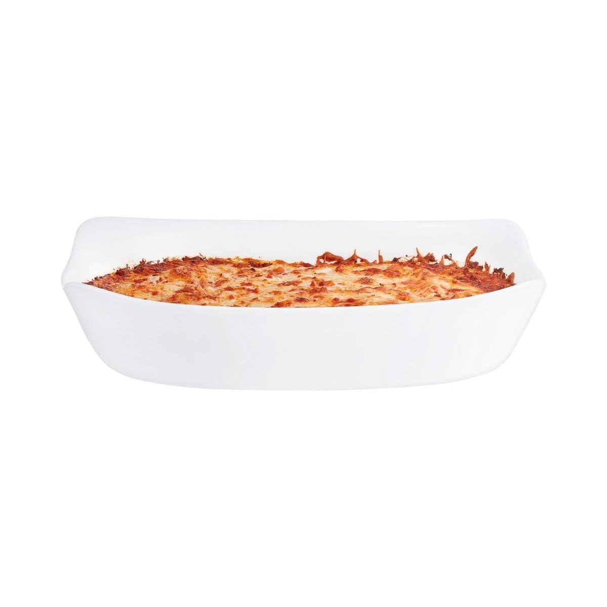 Luminarc Plat Ovale Smart Cuisine Carine 38x23 Cm – Verre Opale 250°C Extra-Résistant Fabriqué En France
